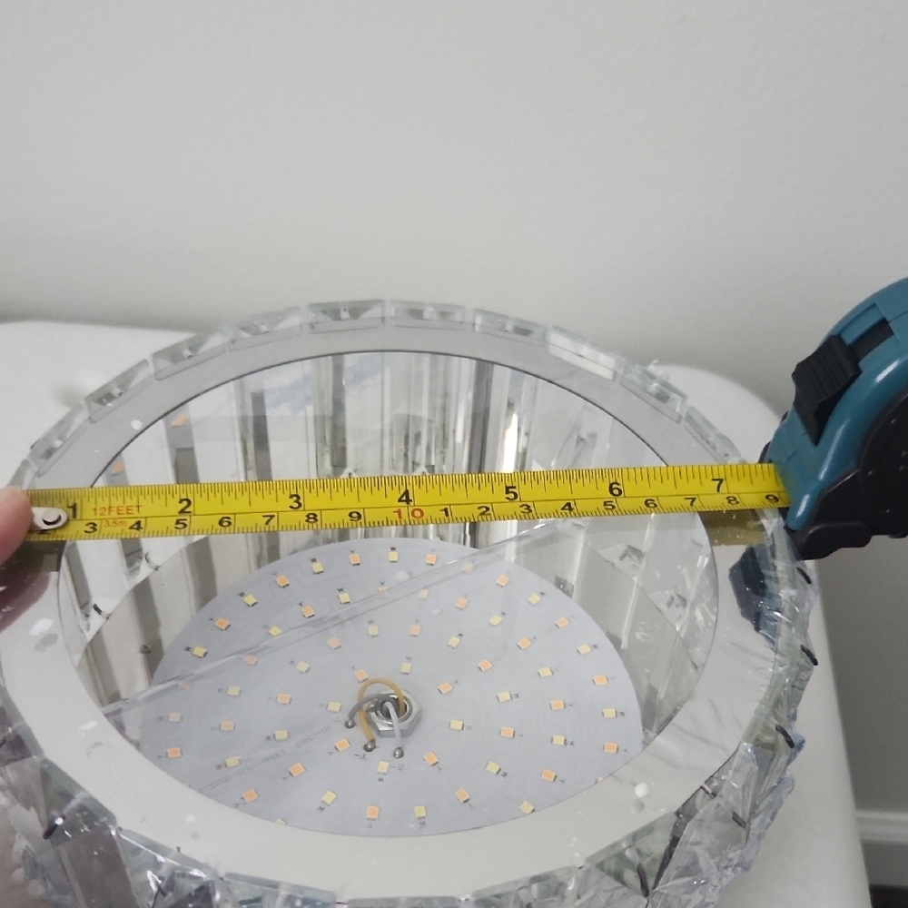 Elegant Silver LED Crystal Ceiling Light Fixture - Picture 4 of 7